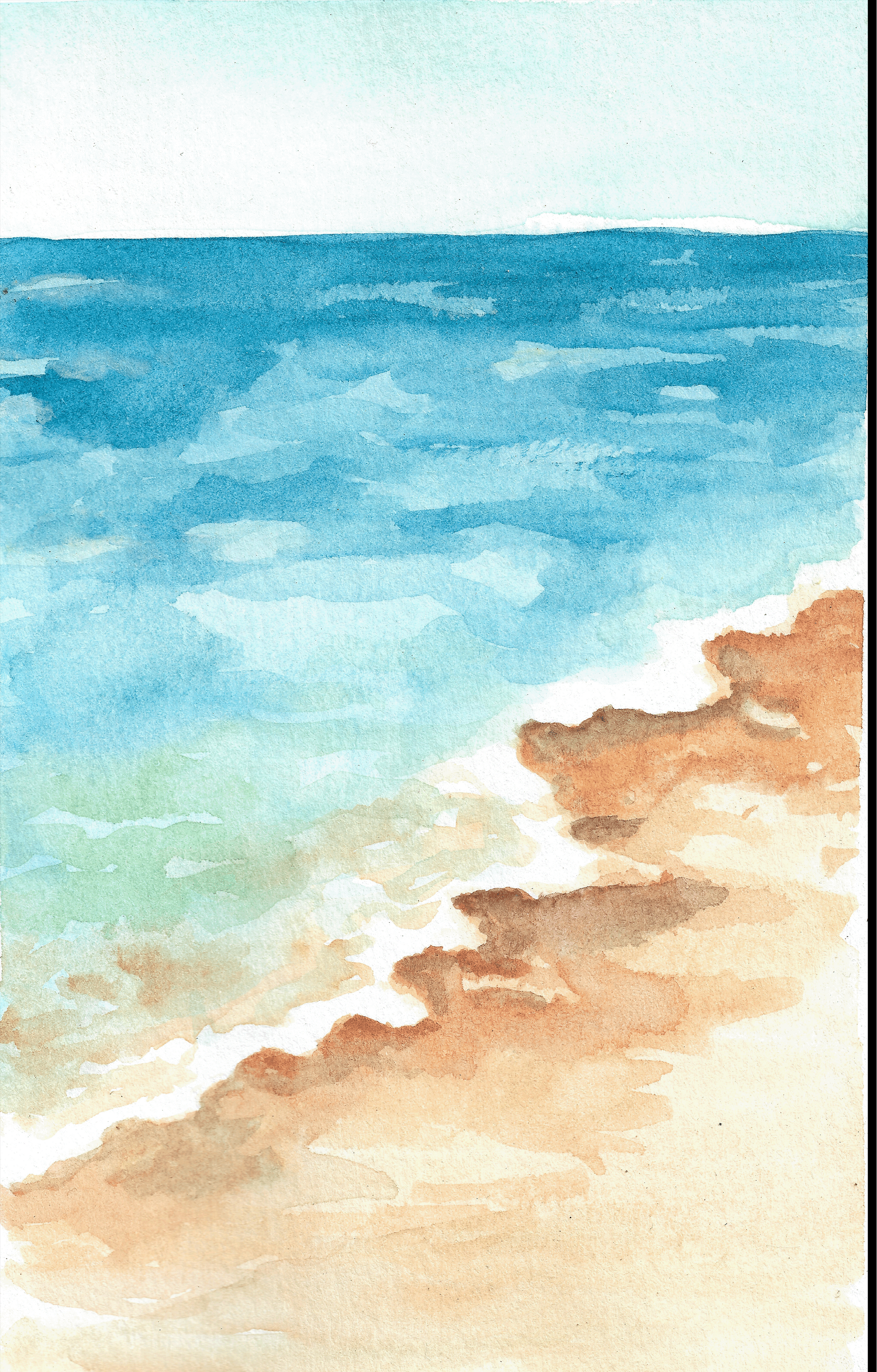 Beach Watercolor Painting